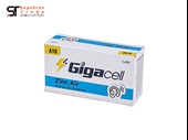 باتری سمعکی بدون جیوه کارتی سایز A10 بسته 6 عددی گیگاسل