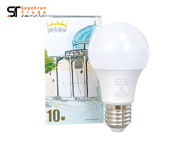لامپ ال ای دی حبابی 10 وات E27 پرتو پارس