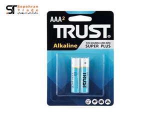 باتری نیم قلمی سوپر پلاس آلکالاین کارتی سایز AAA بسته 2 عددی تراست