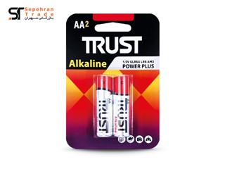 باتری قلمی آلکالاین کارتی سایز AA بسته 2 عددی تراست