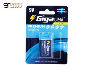 باتری کتابی 9 ولت پریمیوم آلکالاین کارتی گیگاسل
