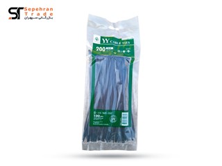 بست کمربندی پلاستیکی سایز 3.6*200 بسته 100 عددی مشکی وای وای YY