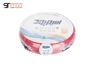 سیم برق افشان 1 در 1.5 قرمز سیمپود