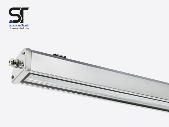 چراغ ال ای دی ایندورا ضد نم و غبار با (IP66) به طول 120 سانتی متر با توان 33 وات بدنه استنلس استیل مازی نور