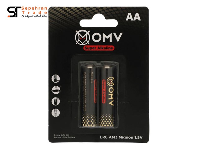باتری قلمی Super Alkaline کارتی 2 عددی او ام وی OMV