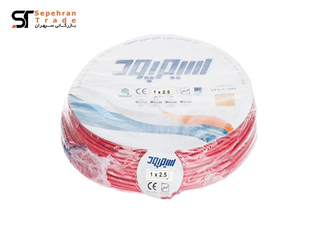 سیم برق افشان 1 در 2.5 قرمز سیمپود