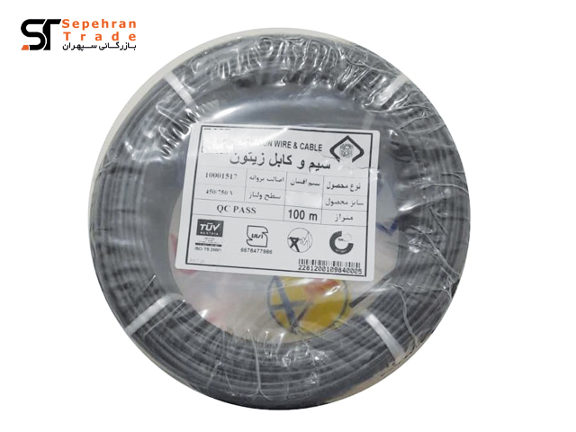 سیم برق افشان 1 در 16 مشکی زیتون