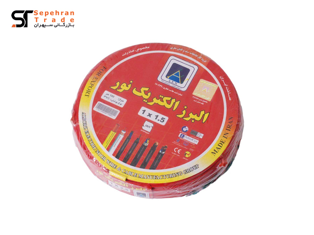 سیم برق افشان 1 در 1.5 قرمز البرز الکتریک نور