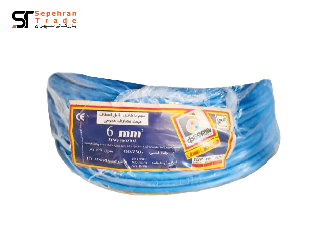 سیم برق افشان 1 در 6 آبی همدان 