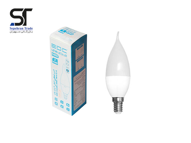 لامپ اس ام دی 7 وات مدل شمعی اشکی ای دی سی EDC