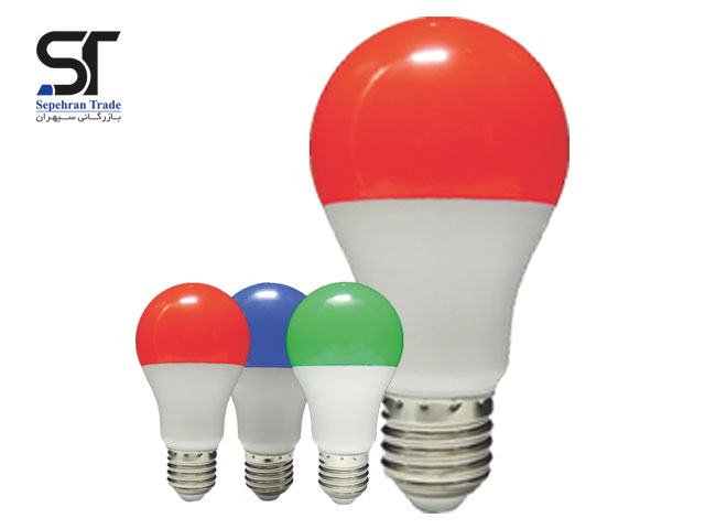 لامپ ال‌ ای‌ دی حبابی رنگی 9 وات پارس شهاب