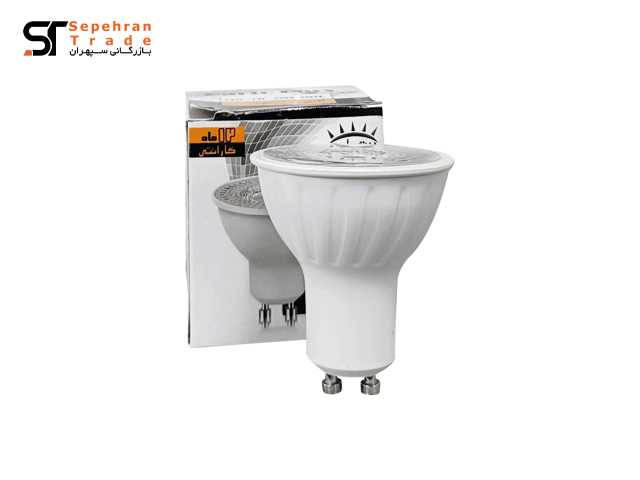 لامپ ال ای دی هالوژنی لنزدار 7 وات GU10 پرتو پارس